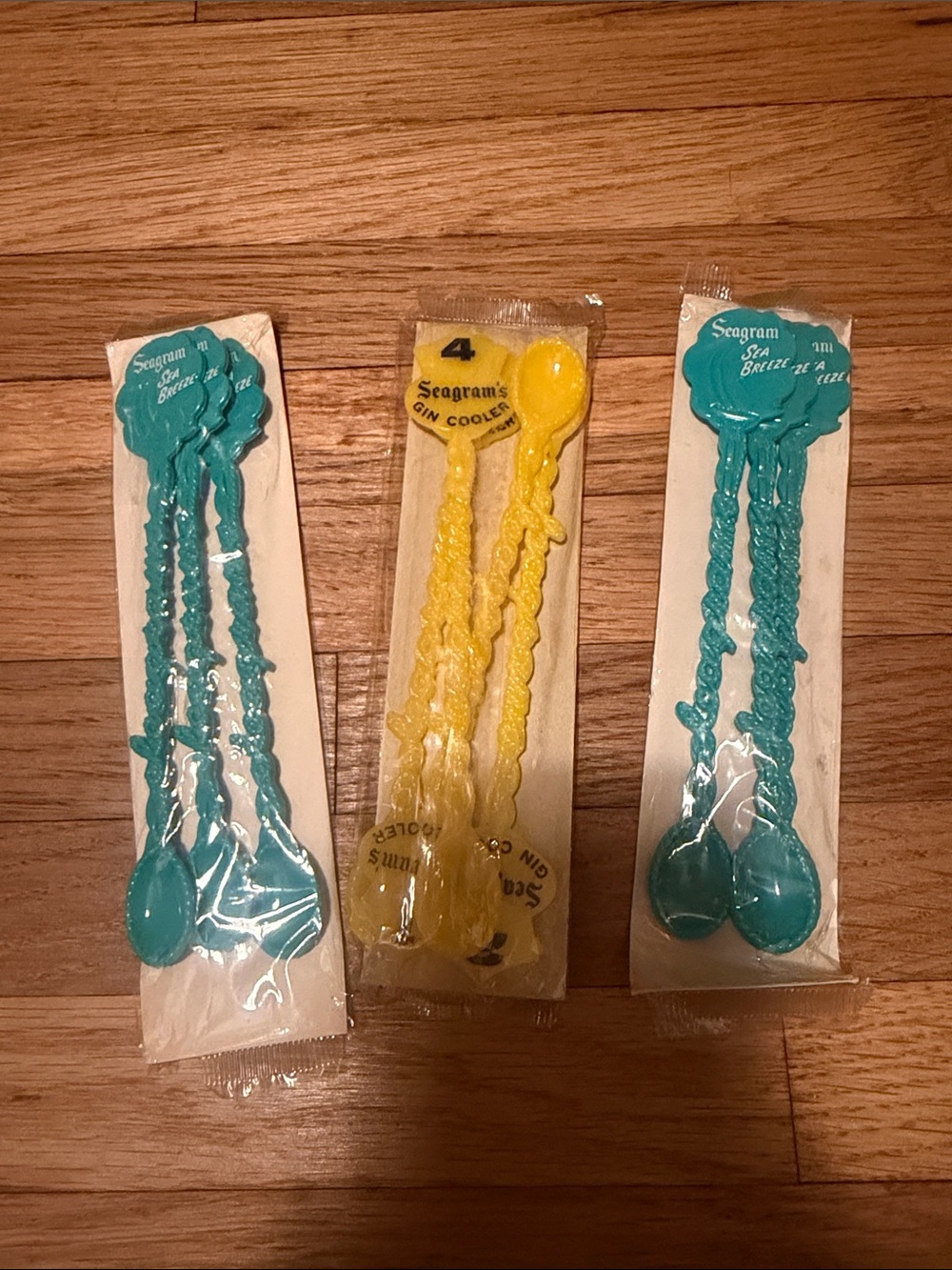 Seagrams Swizzle Sticks Vintage Set of 3 10pcs NWT